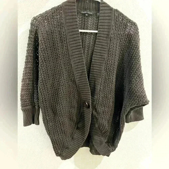 JEANNE PIERRE Sweaters - Medium crochet brown sweater(Jeanne Pierre)